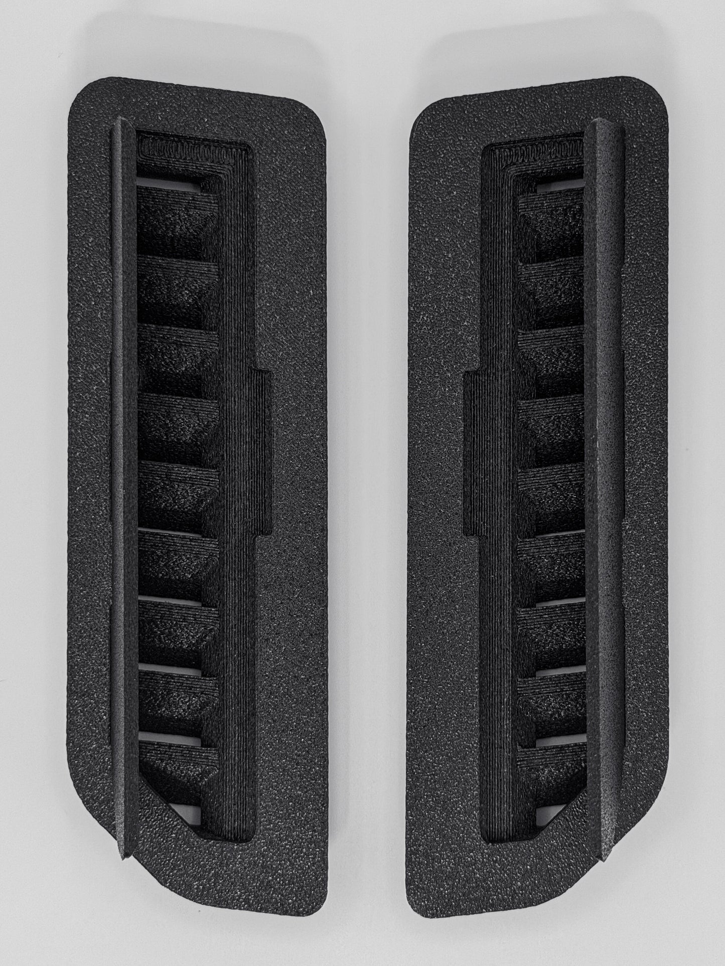 VantageLab AirLock A-pillar vent cover for Ford Bronco — front face view, open, left and right pair