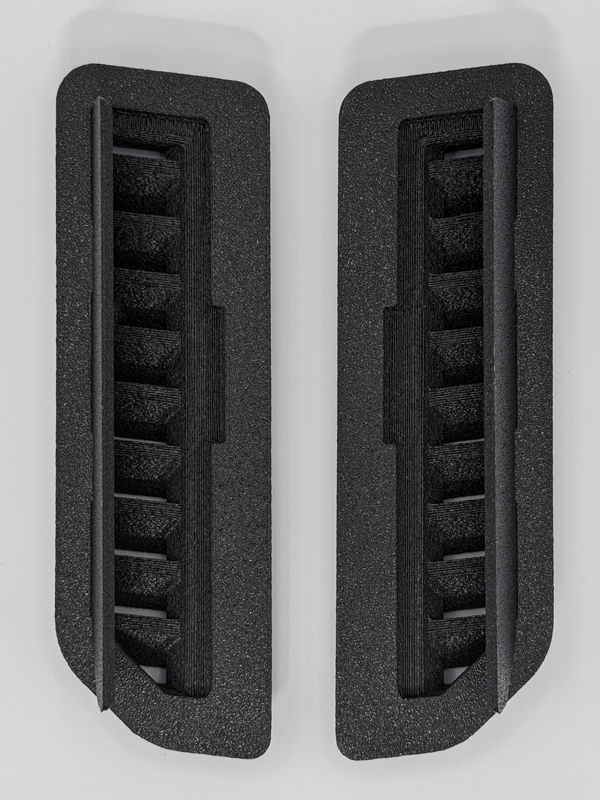 VantageLab AirLock A-pillar vent cover for Ford Bronco — front face view, open, left and right pair