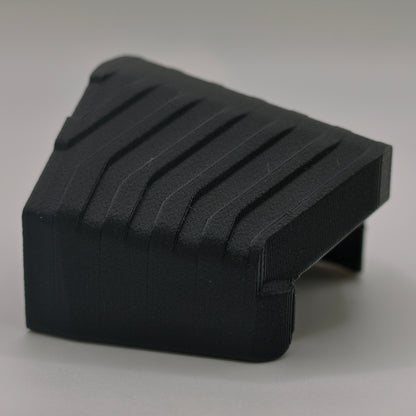 top-view.jpgLensJet for Wolfbox camera shroud made out of black carbon fiber ASA, top view showing the ribbed shell