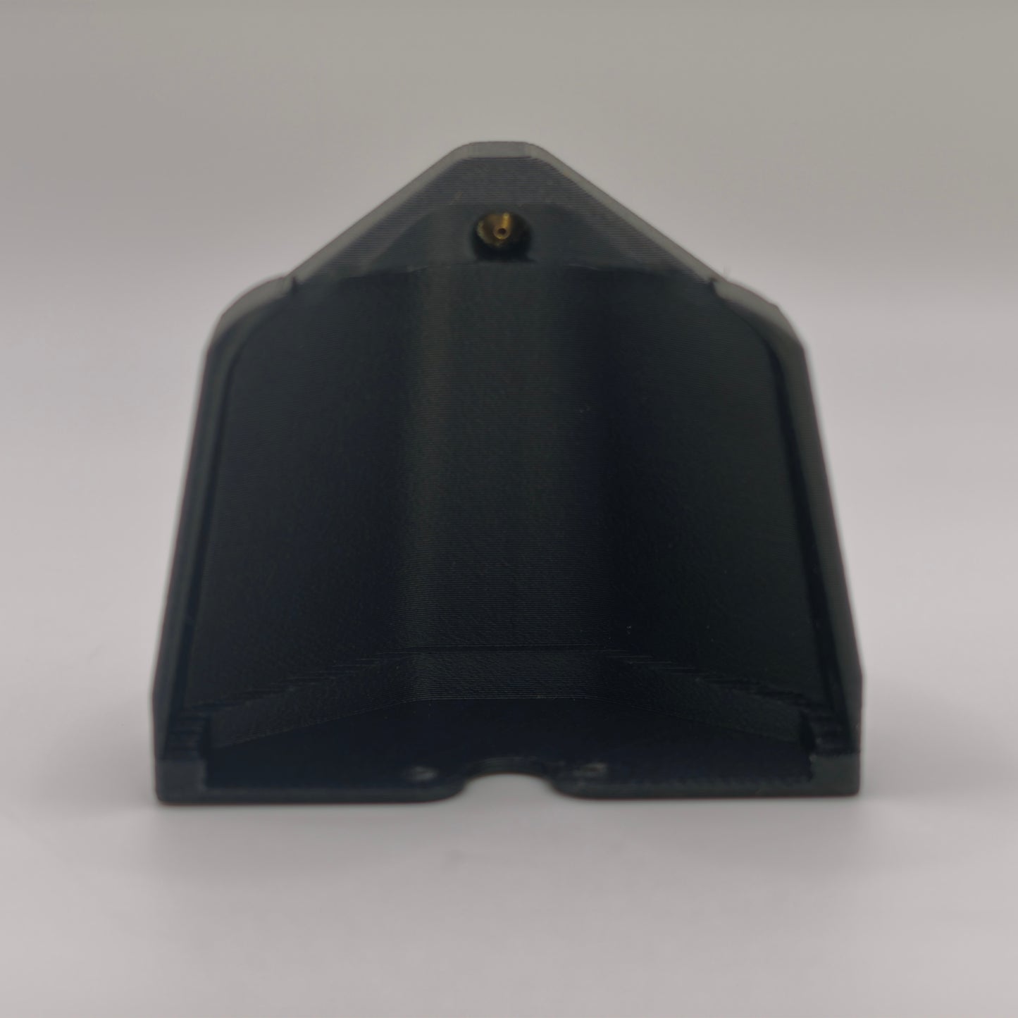 Bottom view of the LensJet for Wolfbox shroud with the integrated brass washer nozzle inside