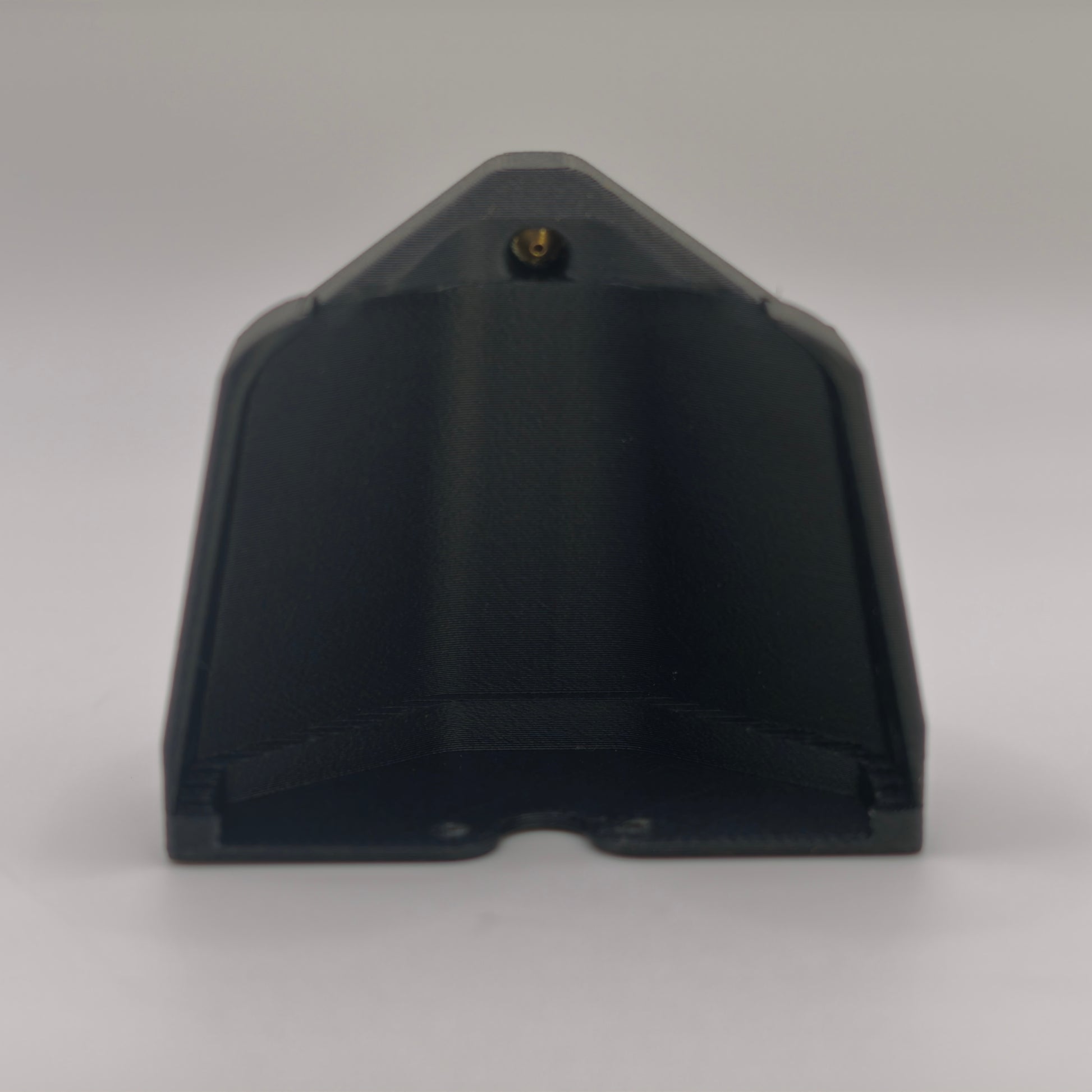 Bottom view of the LensJet for Wolfbox shroud with the integrated brass washer nozzle inside