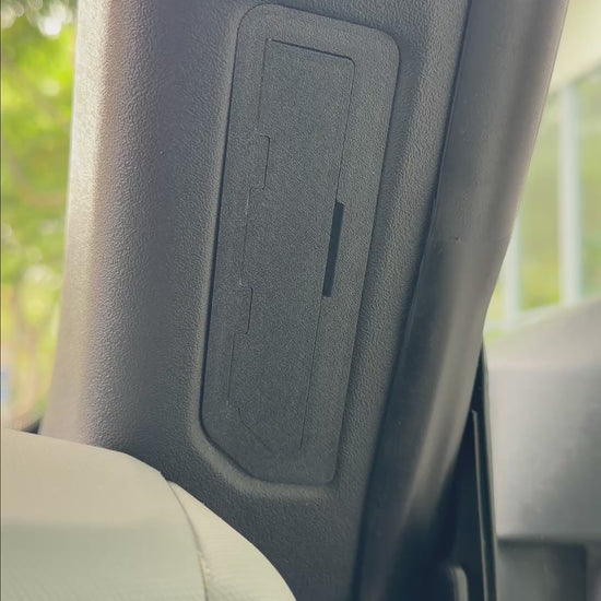 Video demonstration of AirLock A-pillar vent pivoting between open and closed positions in Ford Bronco